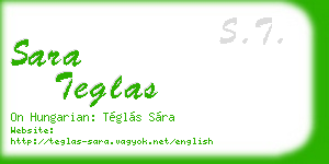 sara teglas business card