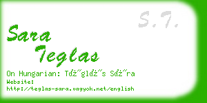 sara teglas business card